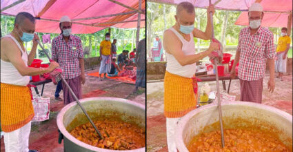 এমপি একরামের ‘বাবুর্চি সাজে’ মাংস রান্নার ছবি ভাইরাল